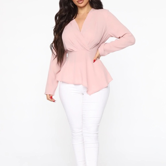 Fashion Nova Tops - FASHION NOVA Love At First Sight Blouse Pink Size Large NEW